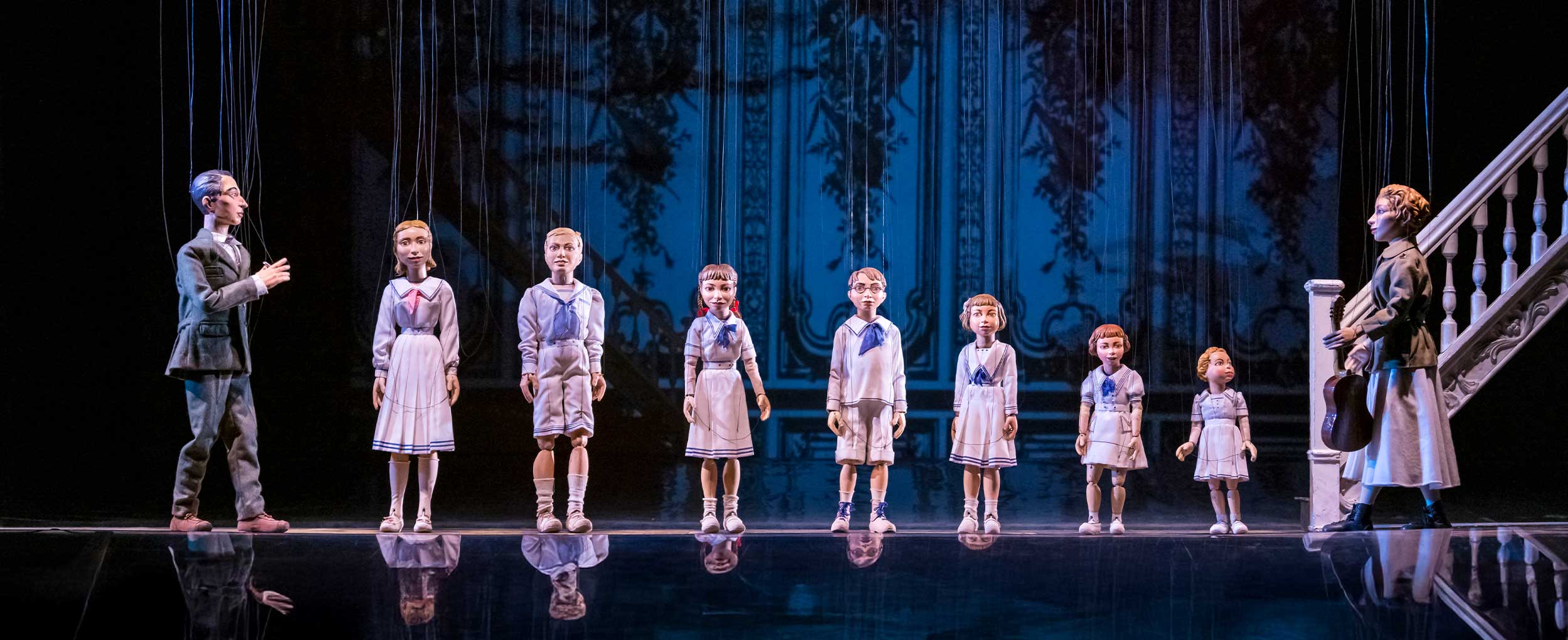 Sound of Music Salzburg Marionette Theater performance with von Trapp children on stage