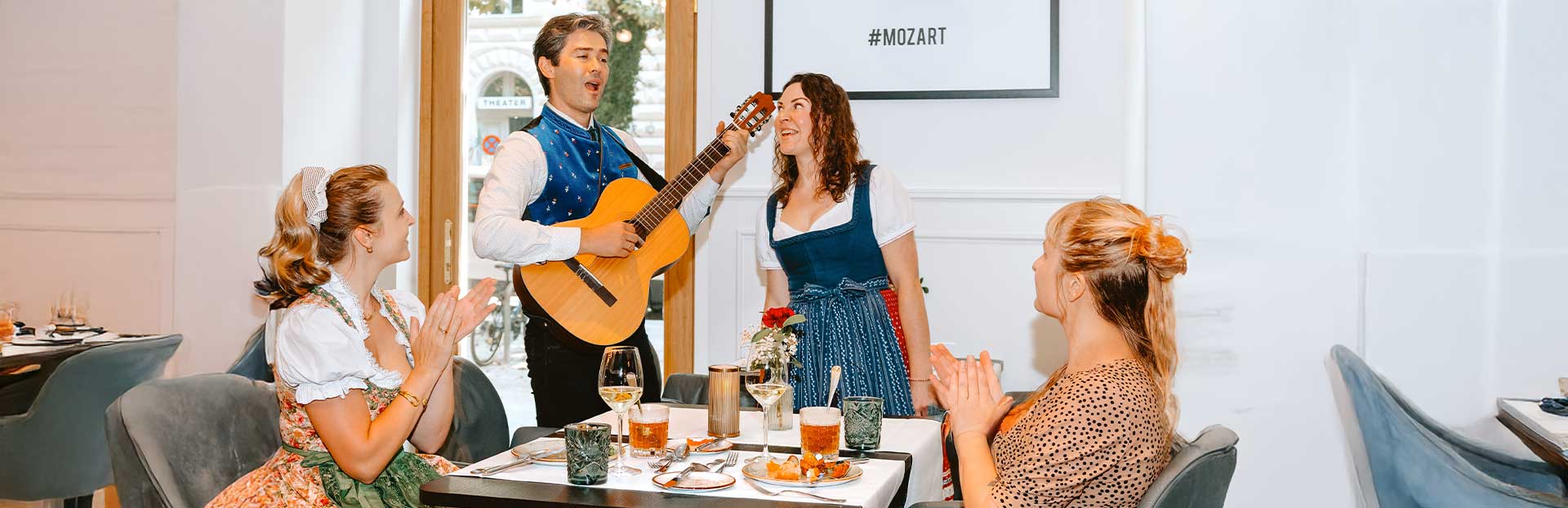 Elegant restaurant at HYPERION Hotel Salzburg – home of the Sound of Salzburg Menu