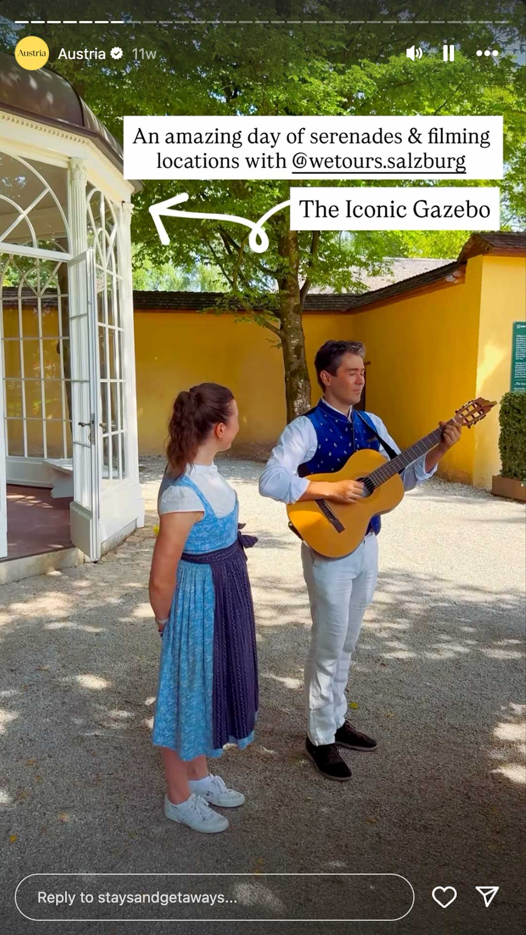 Stays and Getaways during the Sound of Maria Tour with Live Music – Gazebo at Hellbrunn Palace