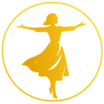 Golden silhouette of Maria with open arms, Sound of Maria Tour Salzburg