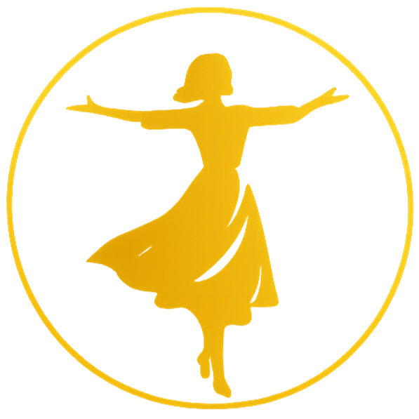 Golden silhouette of Maria with open arms, Sound of Maria Tour Salzburg