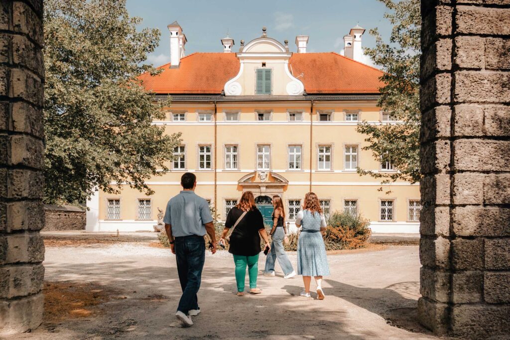 Frohnburg in Salzburg, Trapp family villa filming location on the Sound of Music Tour Salzburg and Lake District