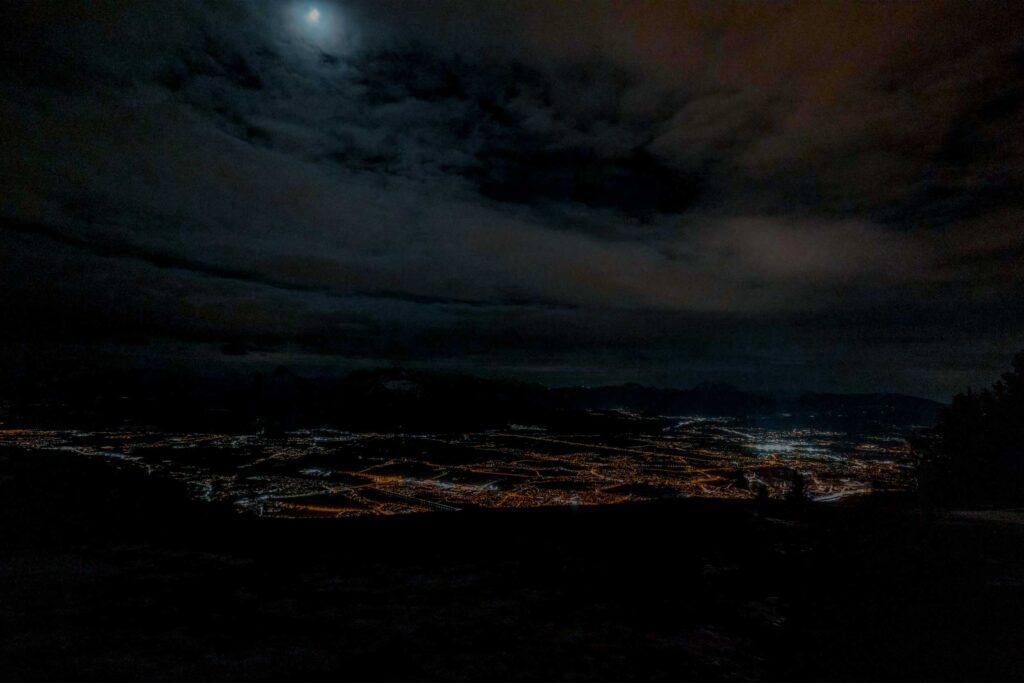 Gaisberg Night Fog over Salzburg – Night Tour Atmospheric View