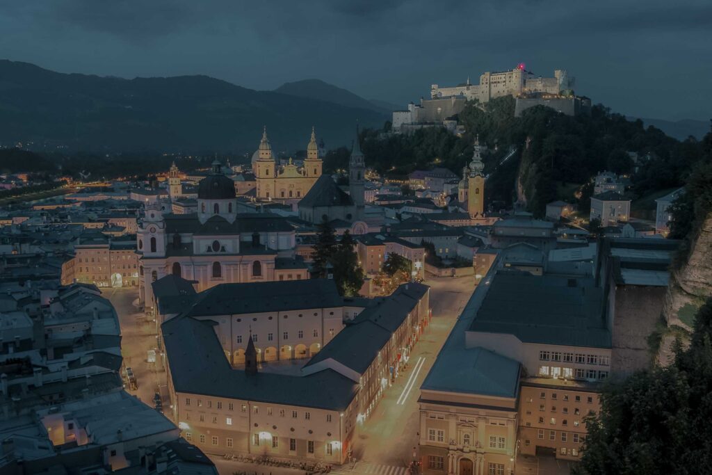 Salzburg City Night View from Mönchsberg – Salzburg Night Tour