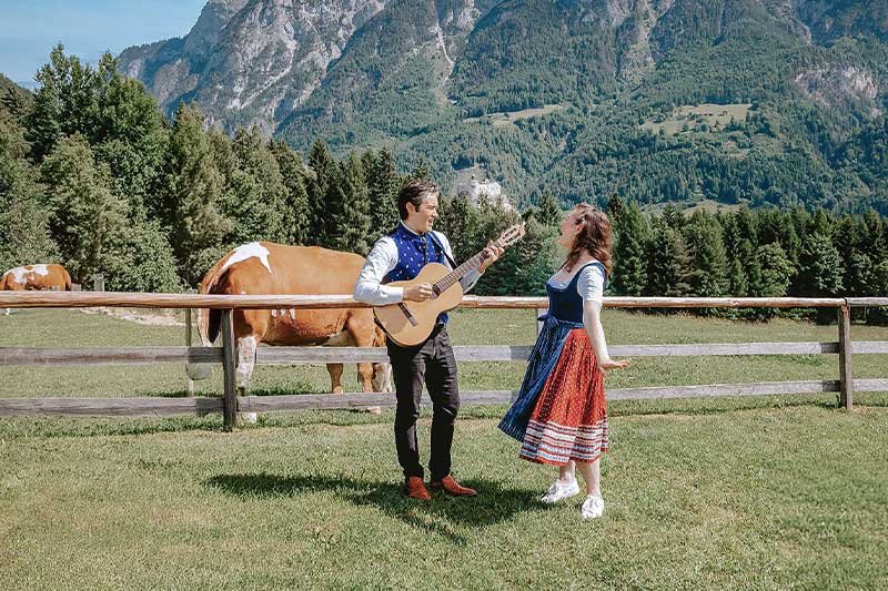 sound of music meadow tour salzburg live music in alpine countryside landscape
