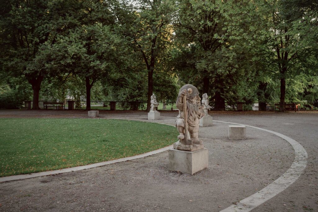 Dwarf Garden in Mirabell Gardens Salzburg, Sound of Music filming location featured in the “Do-Re-Mi” sequence
