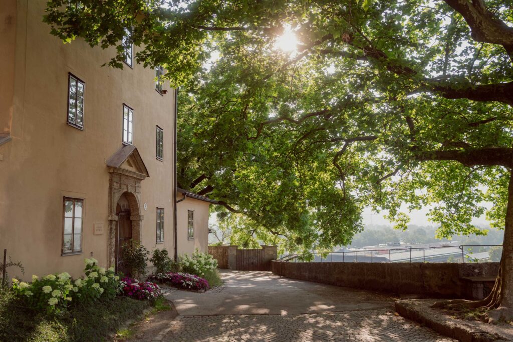 Nonnberg Abbey entrance in Salzburg, historic convent where Maria (Sound of Music) begins her journey