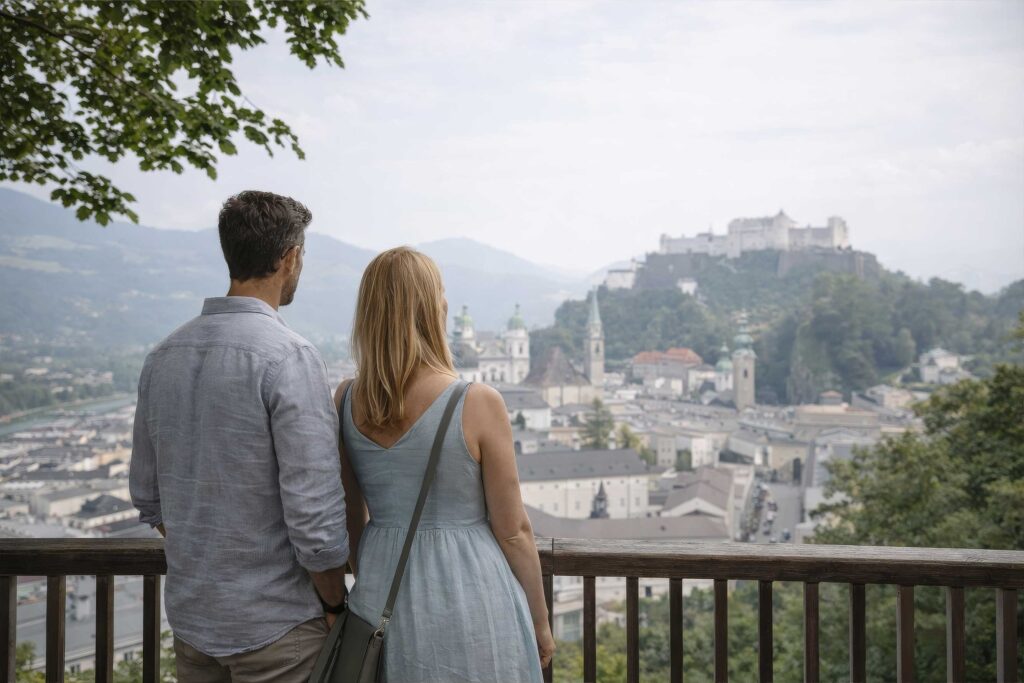 Private Mozart tour Salzburg – panoramic view from Mönchsberg over Salzburg Old Town