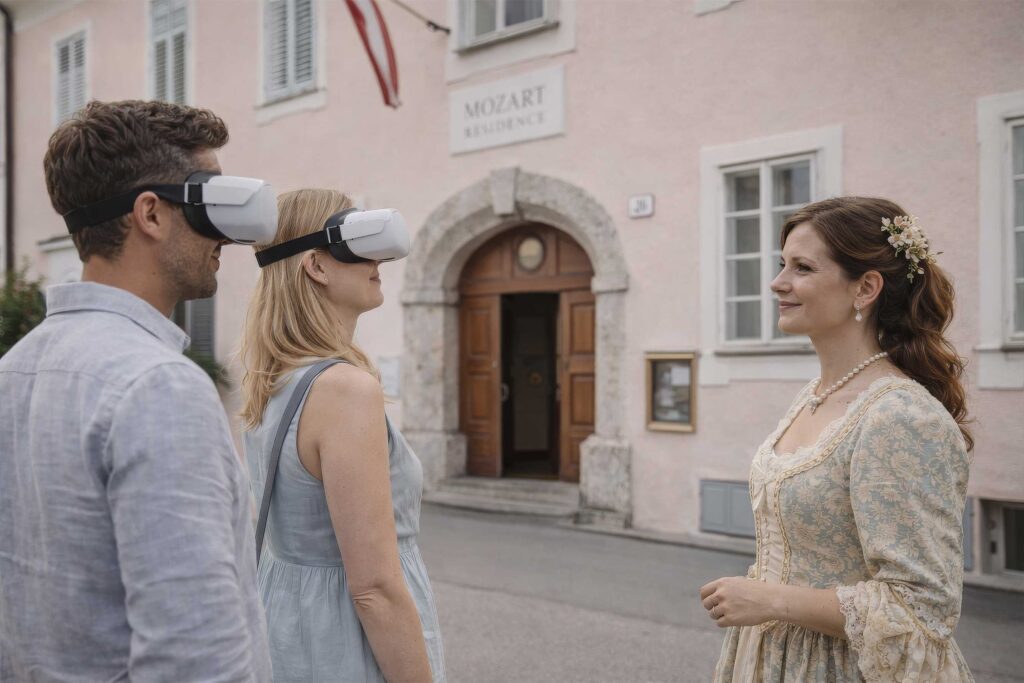 Private Mozart tour Salzburg – Mozart’s Residence with Salzburg skyline