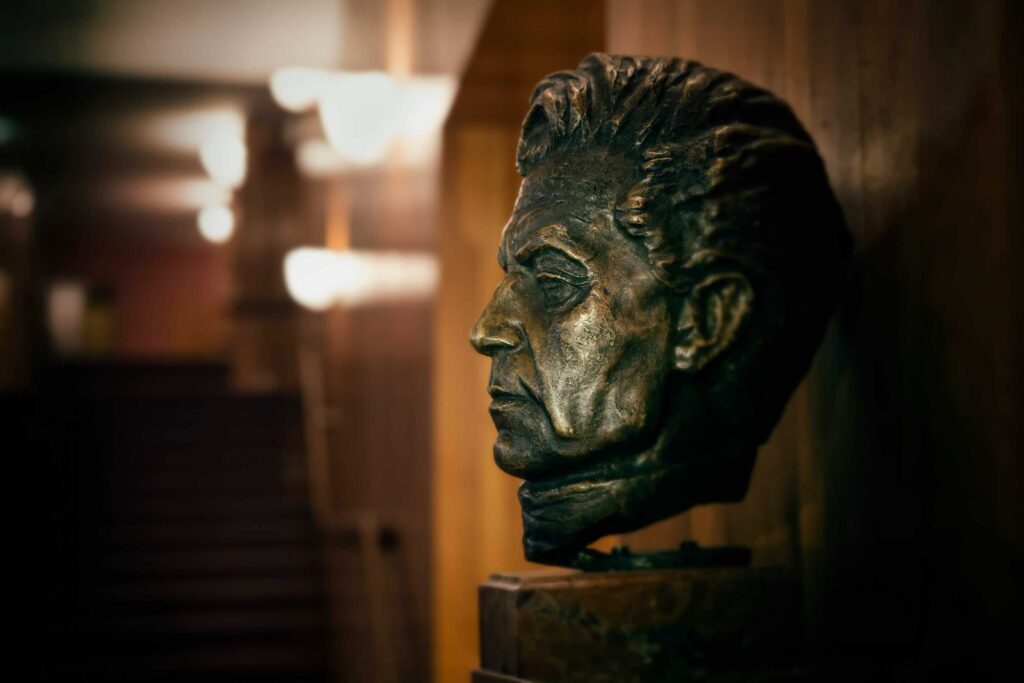 Herbert von Karajan bust entrance foyer Großes Festspielhaus Salzburg Festival