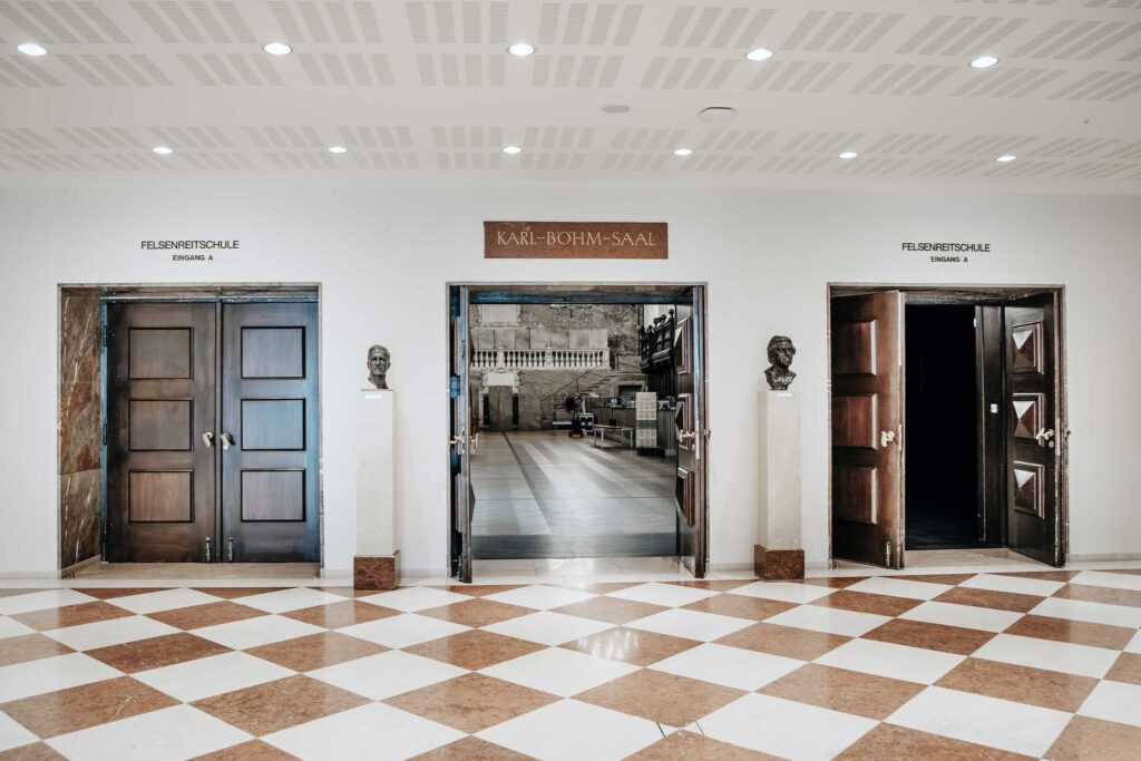 Karl Böhm Saal entrance Salzburg Festival venue backstage tour