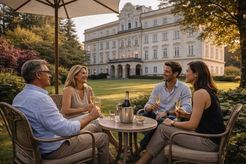 lunch at Schloss Leopoldskron Salzburg private Salzburg Festival tour experience