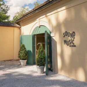 Visitors inside the Sound of Music Museum Salzburg exhibition